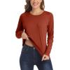 imageTACVASEN Women T Shirts Long Sleeve Sun Protection Shirts UPF 50 Workout Shirts Running Shirts Athletic Shirts VioletsDark Orange