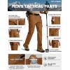 imageTACVASEN Mens Cargo Work Pants Hiking Tactical Waterproof Ripstop Breathable Stretch Pants with 8 PocketsNo BeltAmber Brown