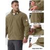 imageTACVASEN Mens Fleece Jacket Full Zip Winter Lightweight Tactical Jackets Outdoor Hiking Coats with PocketsKhaki