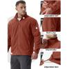 imageTACVASEN Mens Fleece Jacket Full Zip Winter Lightweight Tactical Jackets Outdoor Hiking Coats with PocketsOrange Red