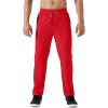 imageTACVASEN Mens Lightweight Hiking Pants Quick Dry Running Jogger Drawstring Sweatpants Zipper PocketsTomato Red