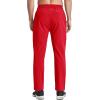 imageTACVASEN Mens Lightweight Hiking Pants Quick Dry Running Jogger Drawstring Sweatpants Zipper PocketsTomato Red