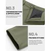 imageTACVASEN Mens Winter Hiking Pants Fleece Lined Cargo Tactical Work Softshell Snow Ski Waterproof Pants with PocketsArmygreen