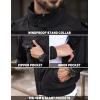 imageTACVASEN Mens Winter Jacket Fleece Lined Military Jacket Cargo Windbreaker Zip Front Stand Collar Coat with Multi Pockets02 Black