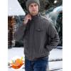 imageTACVASEN Mens Winter Jacket Fleece Lined Military Jacket Cargo Windbreaker Zip Front Stand Collar Coat with Multi Pockets02 Grey