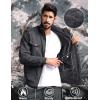 imageTACVASEN Mens Winter Jacket Fleece Lined Military Jacket Cargo Windbreaker Zip Front Stand Collar Coat with Multi Pockets02 Grey