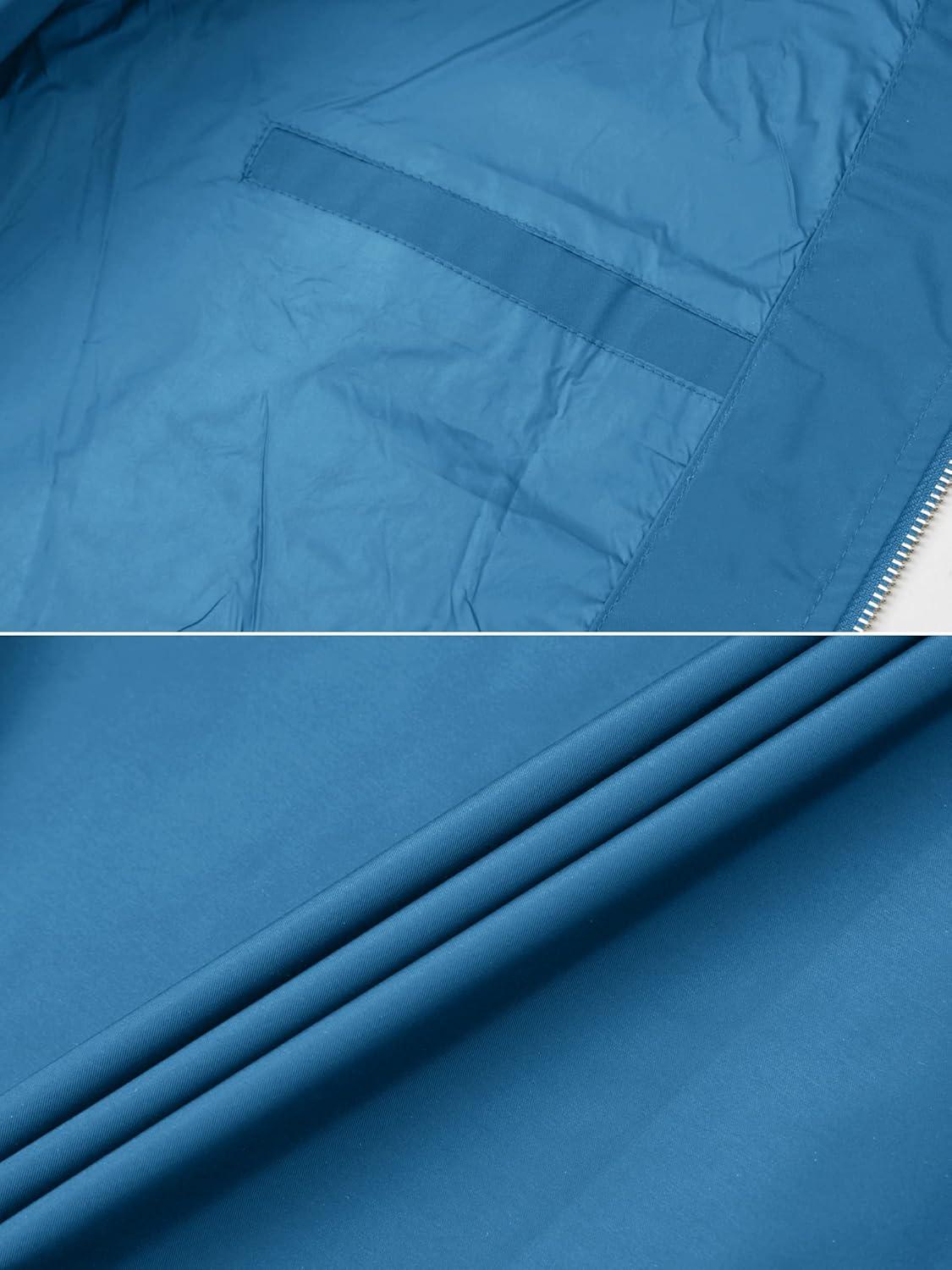 imageTACVASEN Mens Bomber Jacket Lightweight Casual Spring Fall Windbreaker Zip Up Coat with Pocket01 Blue Green