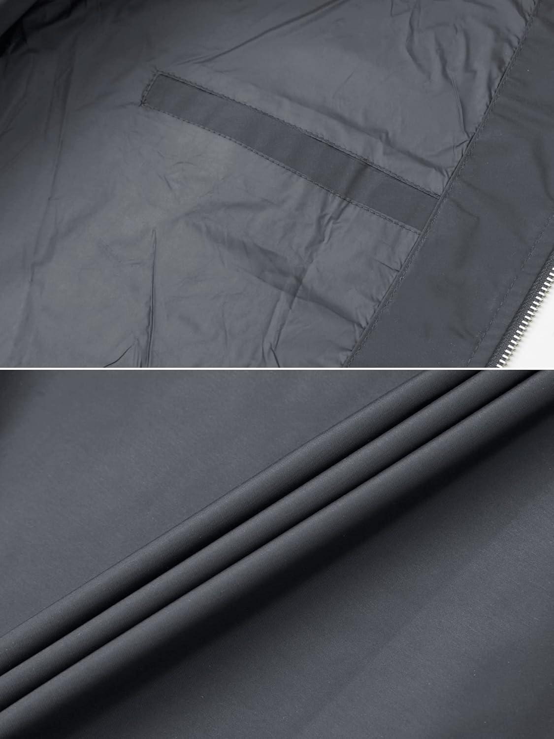 imageTACVASEN Mens Bomber Jacket Lightweight Casual Spring Fall Windbreaker Zip Up Coat with Pocket01 Dark Grey