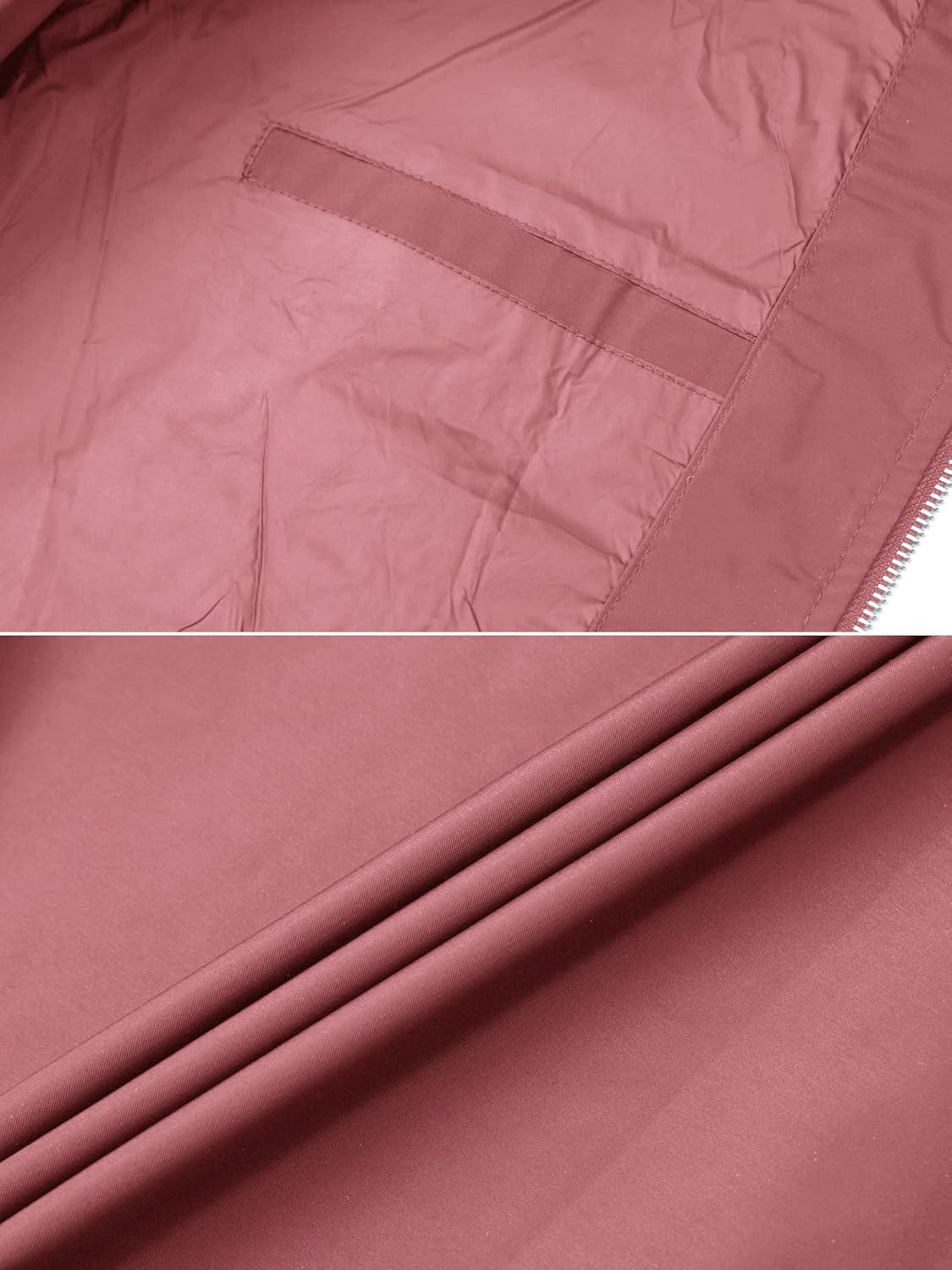 imageTACVASEN Mens Bomber Jacket Lightweight Casual Spring Fall Windbreaker Zip Up Coat with Pocket01 Grey Pink