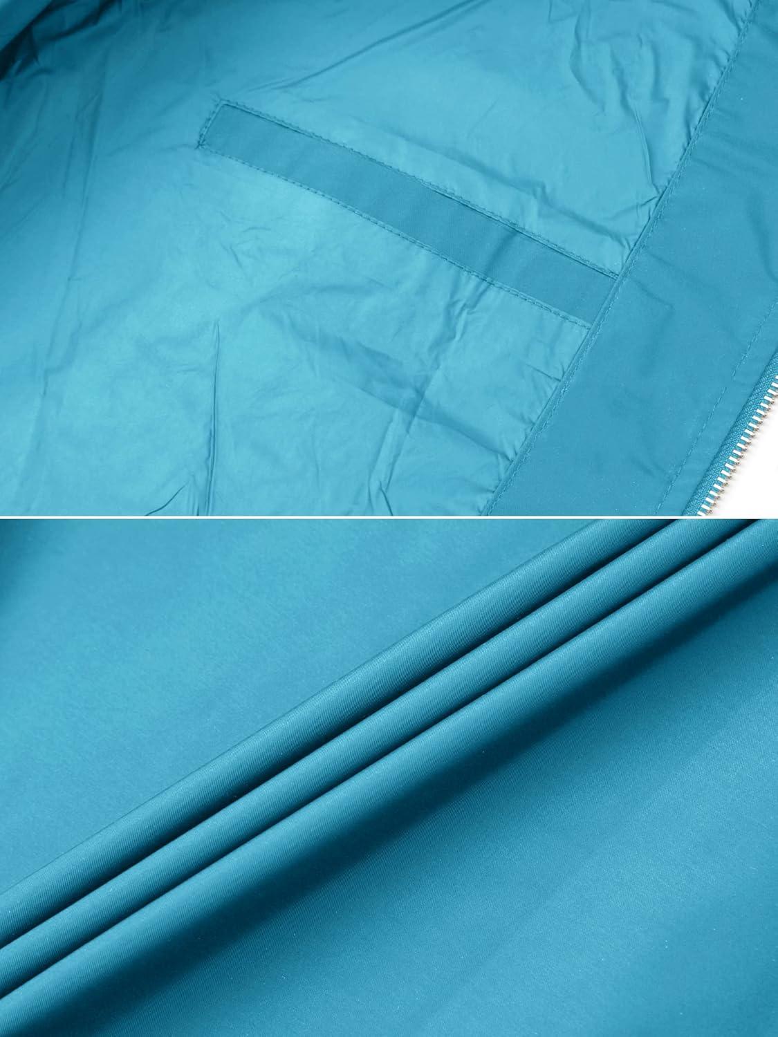 imageTACVASEN Mens Bomber Jacket Lightweight Casual Spring Fall Windbreaker Zip Up Coat with Pocket01 Ice Blue