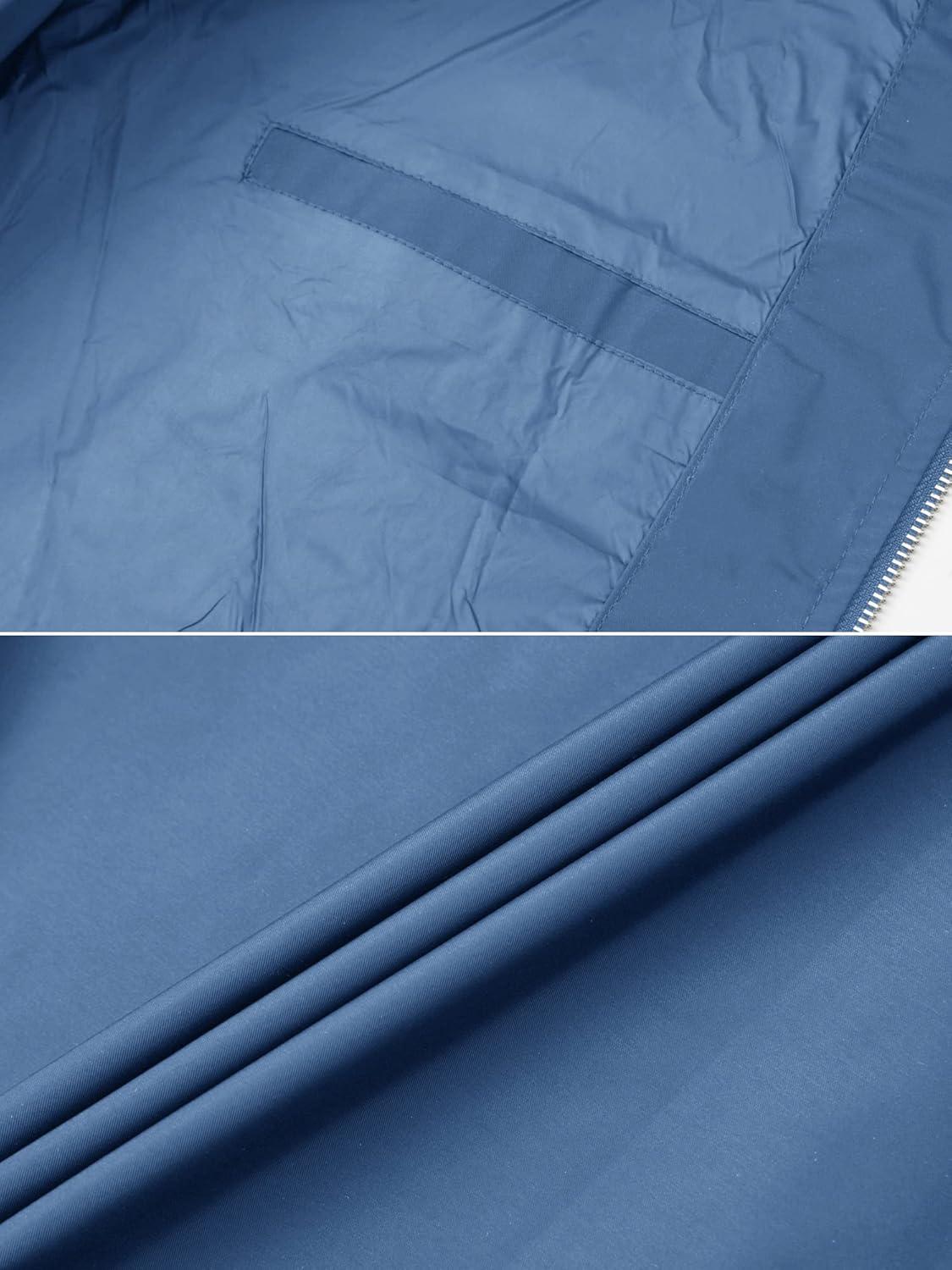 imageTACVASEN Mens Bomber Jacket Lightweight Casual Spring Fall Windbreaker Zip Up Coat with Pocket01 Light Blue