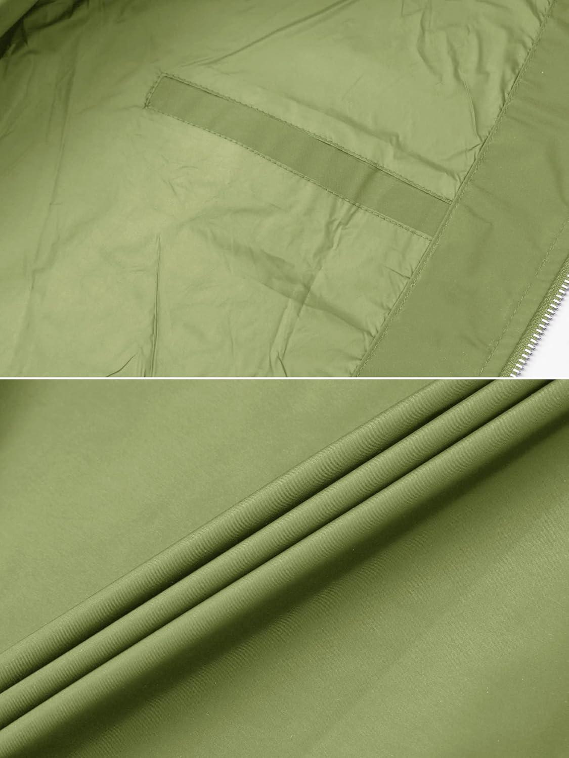 imageTACVASEN Mens Bomber Jacket Lightweight Casual Spring Fall Windbreaker Zip Up Coat with Pocket01 Olive Green