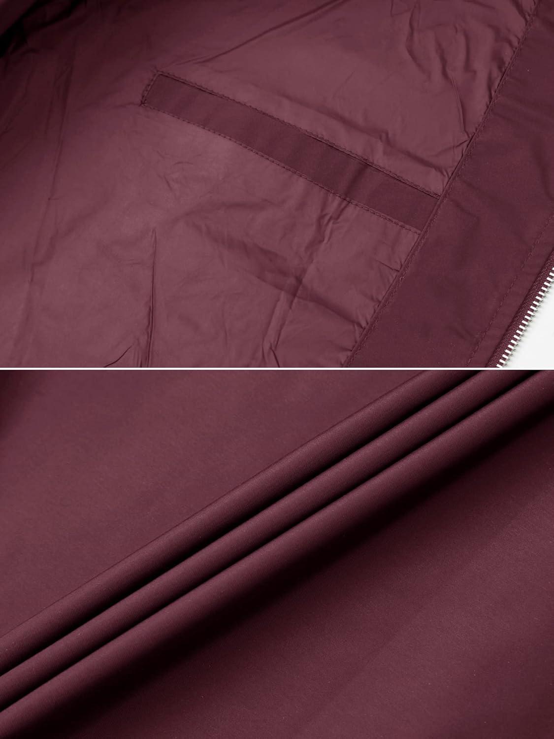 imageTACVASEN Mens Bomber Jacket Lightweight Casual Spring Fall Windbreaker Zip Up Coat with Pocket01 Wine Red