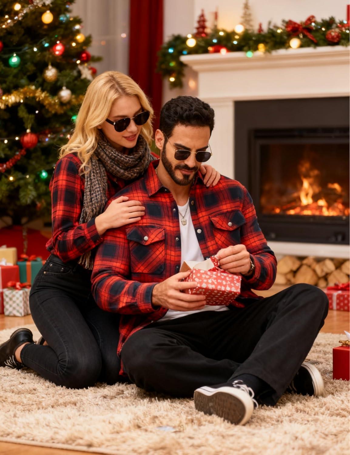 imageTACVASEN Mens Flannel Shirt Quilted Lined Theraml Winter Coat Button Down Insulated Flannel Shirts Jacket00 Orange