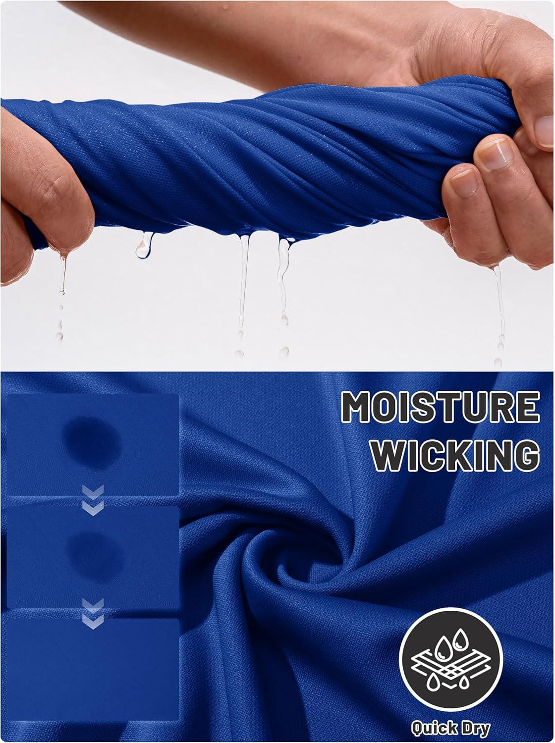 imageTACVASEN Mens Golf Shirt Dry Fit Mens Polo Shirts Short Sleeve Performance Golf Polos for Men with Collar Work Shirts22dark Blue