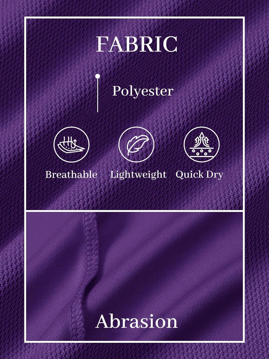 imageTACVASEN Mens Golf Shirt Dry Fit Mens Polo Shirts Short Sleeve Performance Golf Polos for Men with Collar Work Shirts24purple