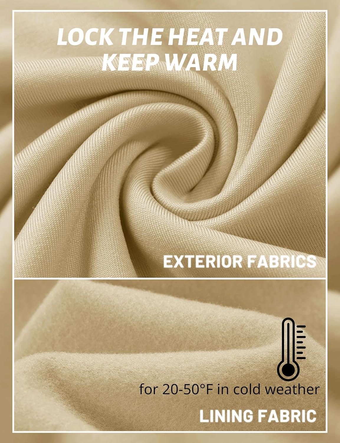 imageTACVASEN Mens Hoodies Fleece Lined Pullover Athletic Waterresistant Casual Workout Midweight Sweatshirts Kangaroo PocketsLightkhaki