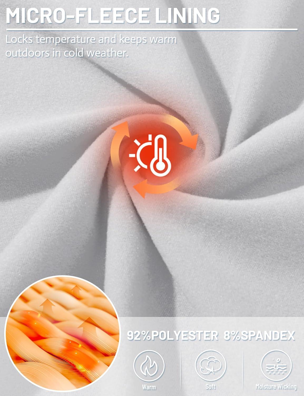 imageTACVASEN Mens Thermal Fleece Shirt Mock Turtle Neck Base Layer Long Sleeve Athletic Warm Undershirt Winter Running Tops02 White