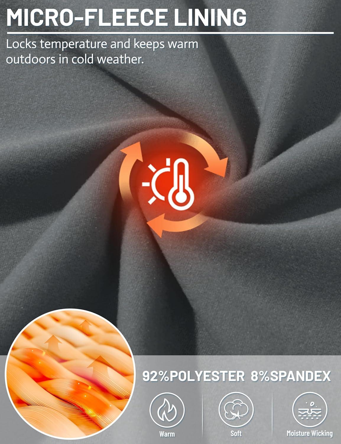 imageTACVASEN Mens Thermal Fleece Shirt Mock Turtle Neck Base Layer Long Sleeve Athletic Warm Undershirt Winter Running Tops03 Dark Grey