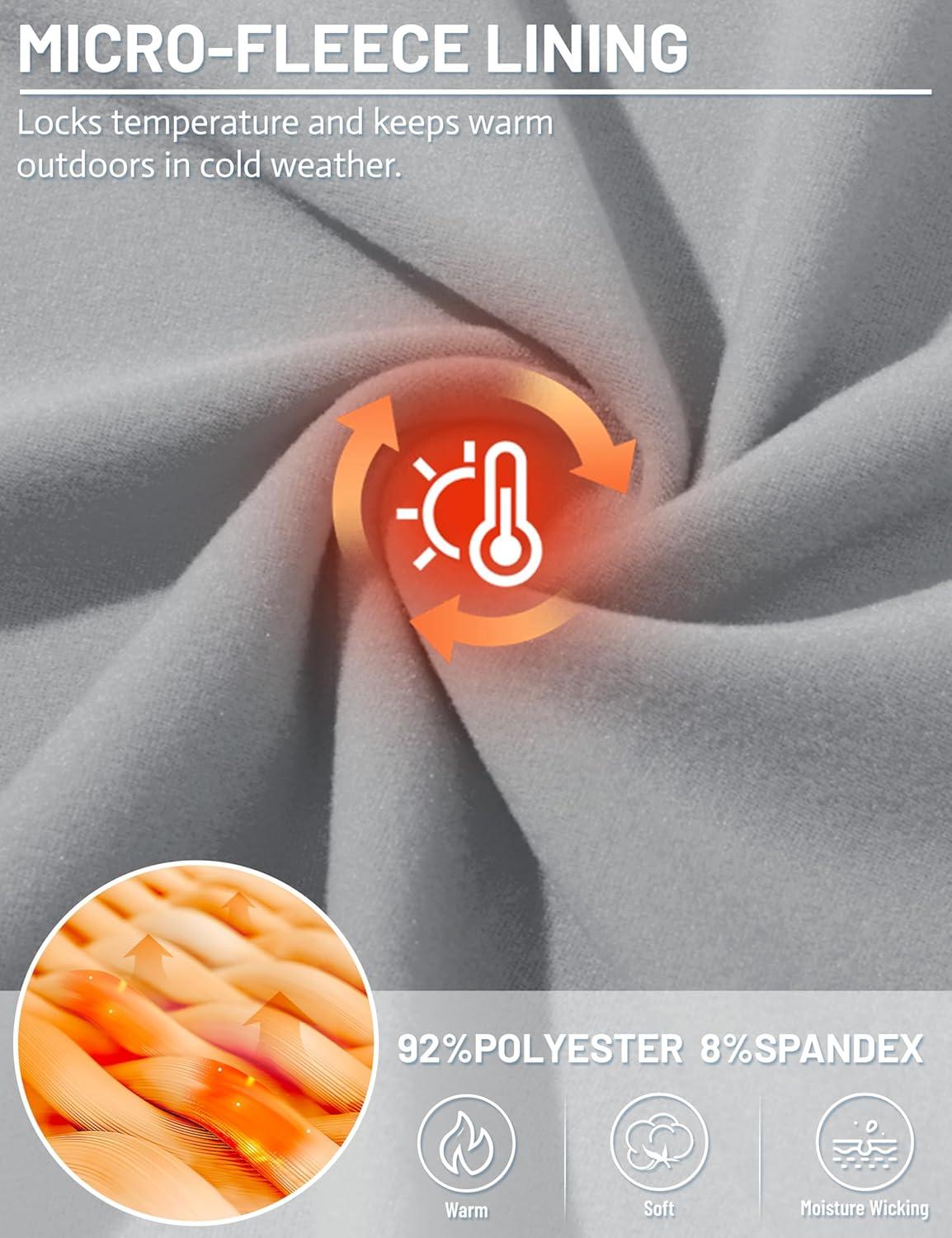 imageTACVASEN Mens Thermal Fleece Shirt Mock Turtle Neck Base Layer Long Sleeve Athletic Warm Undershirt Winter Running Tops05 Light Grey