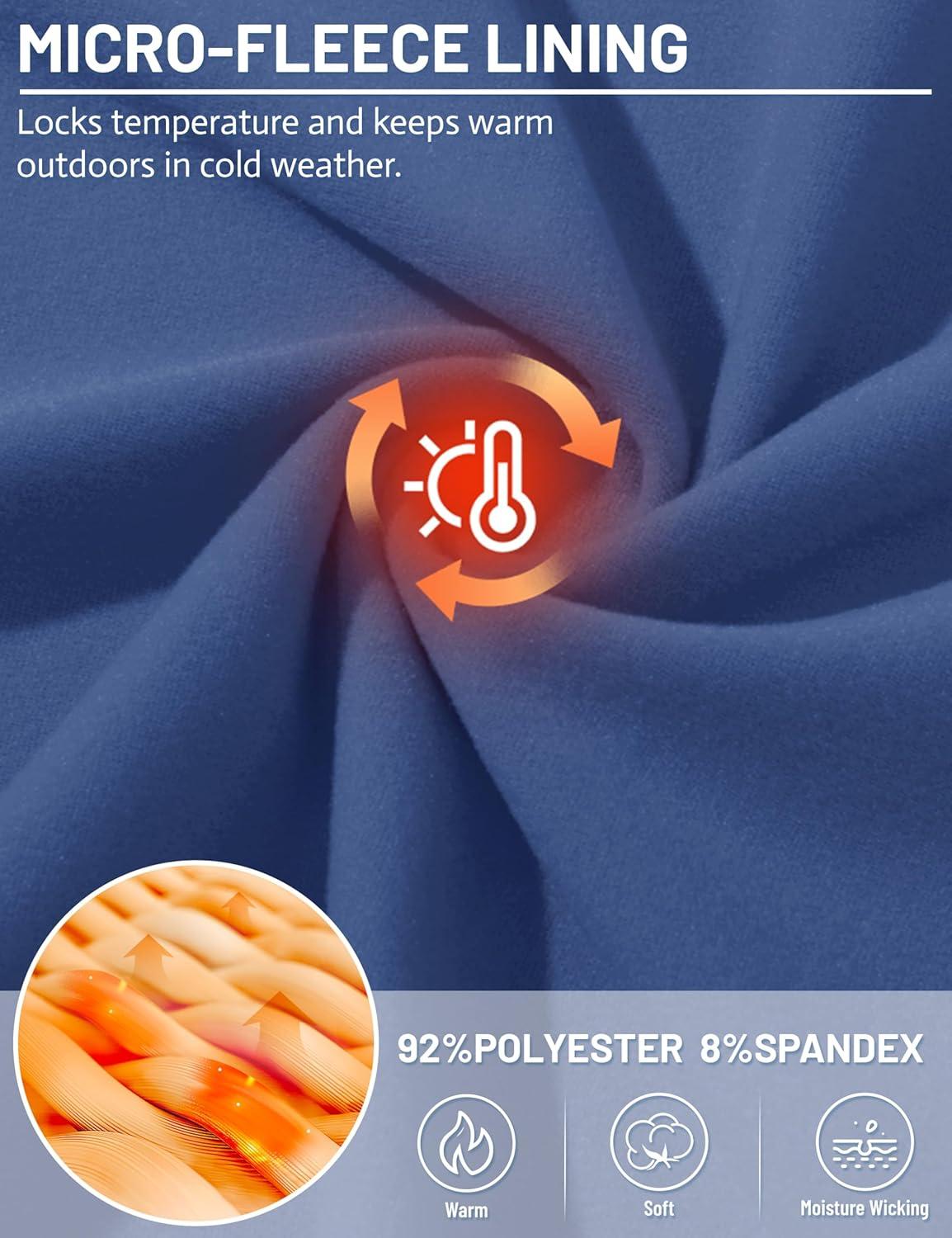 imageTACVASEN Mens Thermal Fleece Shirt Mock Turtle Neck Base Layer Long Sleeve Athletic Warm Undershirt Winter Running Tops06 Blue Grey