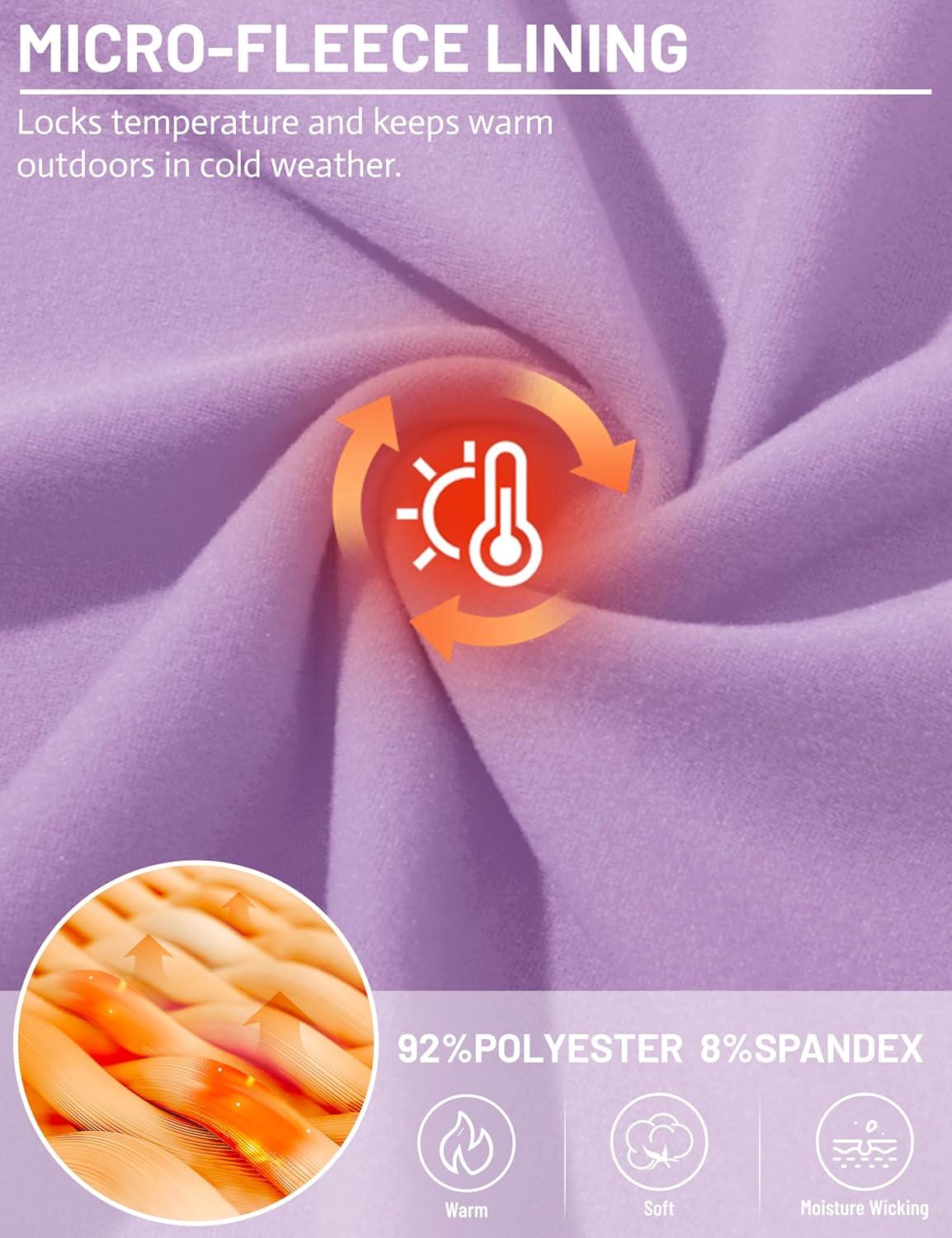 imageTACVASEN Mens Thermal Fleece Shirt Mock Turtle Neck Base Layer Long Sleeve Athletic Warm Undershirt Winter Running Tops08 Light Purple