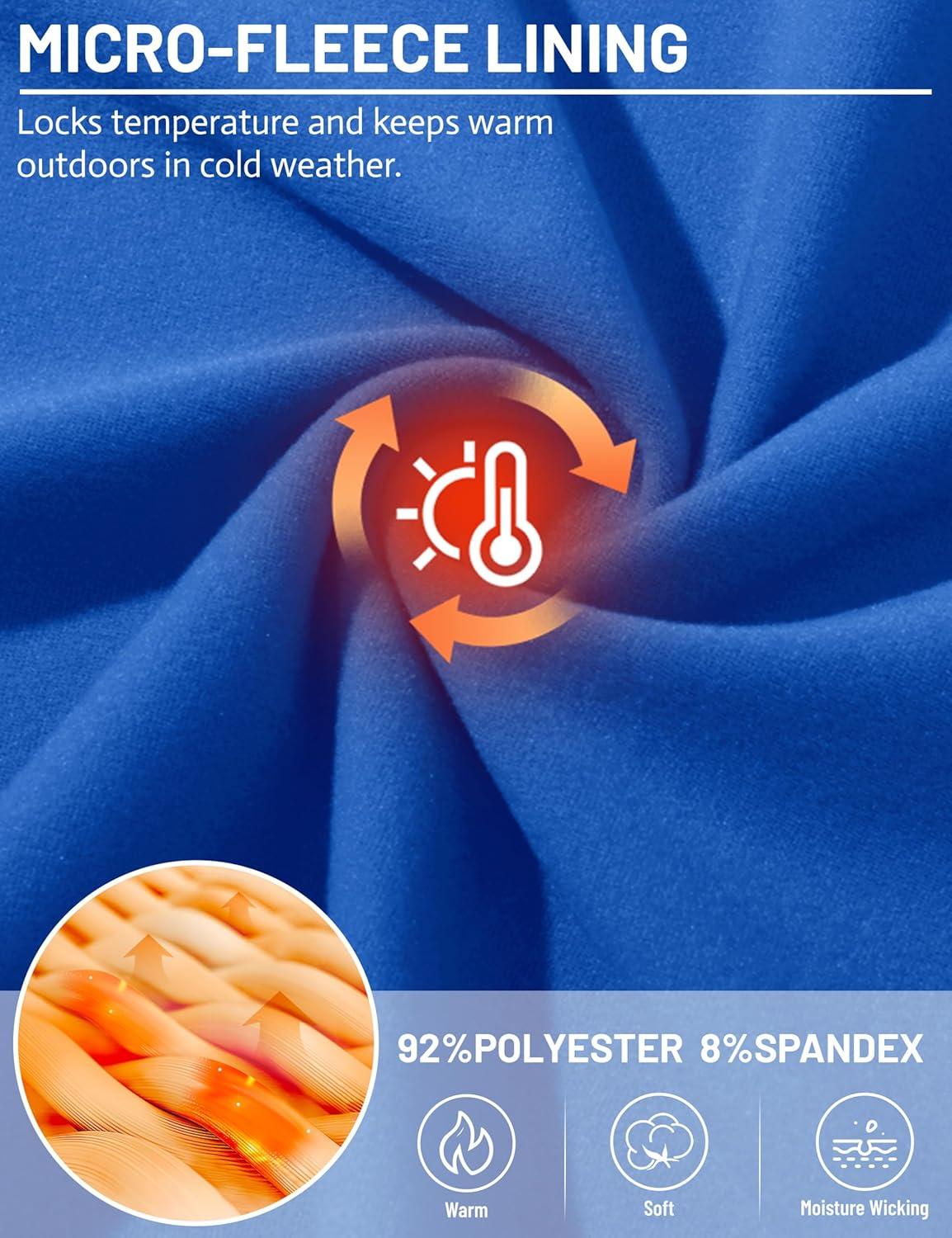 imageTACVASEN Mens Thermal Fleece Shirt Mock Turtle Neck Base Layer Long Sleeve Athletic Warm Undershirt Winter Running Tops09 Color Blue