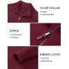 imageTACVASEN Mens 14 Zip Sweaters Cotton Casual Pullover Sweaters Knit Fall Winter Sweatshirts05 Wine Red