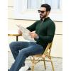 imageTACVASEN Mens 14 Zip Sweaters Cotton Casual Pullover Sweaters Knit Fall Winter SweatshirtsDark Green