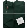 imageTACVASEN Mens 14 Zip Sweaters Cotton Casual Pullover Sweaters Knit Fall Winter SweatshirtsDark Green