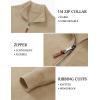 imageTACVASEN Mens 14 Zip Sweaters Cotton Casual Pullover Sweaters Knit Fall Winter SweatshirtsKhaki
