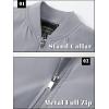 imageTACVASEN Mens Bomber Jacket Lightweight Casual Spring Fall Windbreaker Zip Up Coat with Pocket01 Light Grey