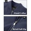 imageTACVASEN Mens Bomber Jacket Lightweight Casual Spring Fall Windbreaker Zip Up Coat with Pocket01 Navy