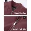 imageTACVASEN Mens Bomber Jacket Lightweight Casual Spring Fall Windbreaker Zip Up Coat with Pocket01 Wine Red