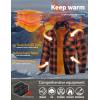imageTACVASEN Mens Flannel Shirt Quilted Lined Theraml Winter Coat Button Down Insulated Flannel Shirts Jacket00 Orange