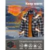 imageTACVASEN Mens Flannel Shirt Quilted Lined Theraml Winter Coat Button Down Insulated Flannel Shirts JacketBlack