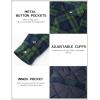 imageTACVASEN Mens Flannel Shirt Quilted Lined Theraml Winter Coat Button Down Insulated Flannel Shirts JacketGreen