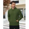 imageTACVASEN Mens Hoodies Fleece Lined Pullover Athletic Waterresistant Casual Workout Midweight Sweatshirts Kangaroo PocketsArmygreen