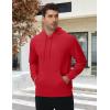 imageTACVASEN Mens Hoodies Fleece Lined Pullover Athletic Waterresistant Casual Workout Midweight Sweatshirts Kangaroo PocketsRed