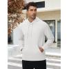 imageTACVASEN Mens Hoodies Fleece Lined Pullover Athletic Waterresistant Casual Workout Midweight Sweatshirts Kangaroo PocketsWhite