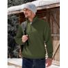 imageTACVASEN Mens Quarter Zip Fleece Pullover Sweatshirts Sherpa Lined Heavy weight Winter Shirts Thermal Warm SweatersArmygreen