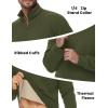 imageTACVASEN Mens Quarter Zip Fleece Pullover Sweatshirts Sherpa Lined Heavy weight Winter Shirts Thermal Warm SweatersArmygreen