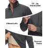 imageTACVASEN Mens Quarter Zip Fleece Pullover Sweatshirts Sherpa Lined Heavy weight Winter Shirts Thermal Warm SweatersDark Gary