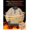 imageTACVASEN Mens Quarter Zip Fleece Pullover Sweatshirts Sherpa Lined Heavy weight Winter Shirts Thermal Warm SweatersDark Gary