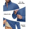 imageTACVASEN Mens Quarter Zip Fleece Pullover Sweatshirts Sherpa Lined Heavy weight Winter Shirts Thermal Warm SweatersGreyblue H