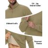 imageTACVASEN Mens Quarter Zip Fleece Pullover Sweatshirts Sherpa Lined Heavy weight Winter Shirts Thermal Warm SweatersKhaki