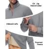 imageTACVASEN Mens Quarter Zip Fleece Pullover Sweatshirts Sherpa Lined Heavy weight Winter Shirts Thermal Warm SweatersLight Gary