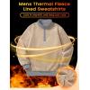 imageTACVASEN Mens Quarter Zip Fleece Pullover Sweatshirts Sherpa Lined Heavy weight Winter Shirts Thermal Warm SweatersLight Gary