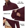 imageTACVASEN Mens Quarter Zip Fleece Pullover Sweatshirts Sherpa Lined Heavy weight Winter Shirts Thermal Warm SweatersWinered