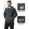 imageTACVASEN Mens Sherpa Lined Hoodies Pullover Midweight Fleece Winter Warm Athletic Sweatshirts with Kangaroo Pocket02 Dark Grey